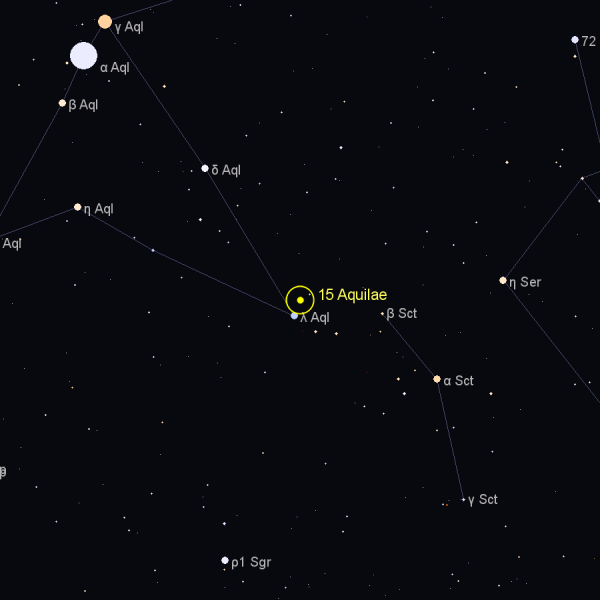 15 Aquilae Star ; Star Type, Facts, Location
